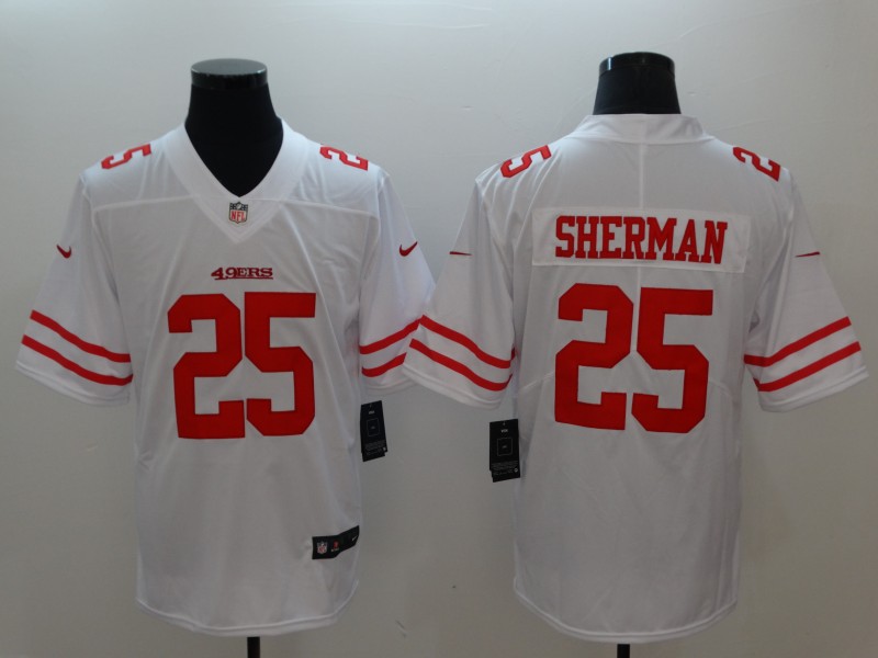 Men's San Francisco 49ers Richard Sherman #25 White Jersey